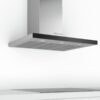 Hotă semineu dreaptă Bosch Serie 6 DWB98PR50, Capacitate 843 m³/h (intensiv), 3 viteze + 2 intensiv, TouchControl, Filtru metalic lavabil, Indicator filtru, 90 cm, Inox
