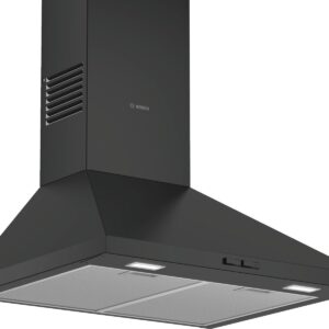 Hota Bosch Serie 2 DWP64BC60, Semineu conica, 60 cm, max 360 m3/h, Taste push, 3 trepte de putere, Neagra