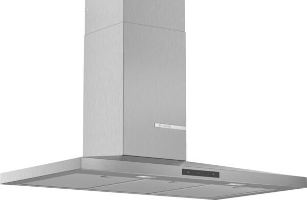 Hota Bosch Serie 4 DWQ96DM50, Semineu conica, 90 cm, max 610 m3/h, TouchControl si afisaj electronic, 3 trepte de putere + Intensiv, Inox