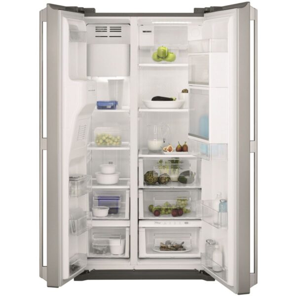 Frigider Side by Side Electrolux EAL6142BOX, 527 l, No Frost, A+, LCD, LED,Dozator, Inox