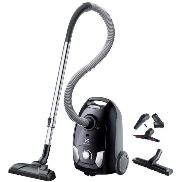 Aspirator cu sac Electrolux Easy Go EEG42EB, 650W, 3.5 L, Epa 12, perie DustPro ™, Negru