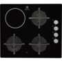 Plita incorporabila Electrolux EGE6182NOK , Mixta; 4 zone de gatit (3 zone gaz si 1 zona vitroceramica); Aprindere electrica integrata; Control cu butoane lateral; Dispozitiv siguranta;Gratare de fonta; 60 cm; Neagra