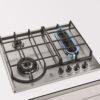 Plita incorporabila Electrolux BridgeBurner EGH6349BOX, 4 Arzatoare gaz, WOK, Aprindere electrica integrata, Gratare de fonta, 60 cm, Inox