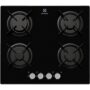 Plita incorporabila Electrolux EGT6242NVK, 60 cm, Gaz, 4 arzatoare, aprindere, sticla neagra