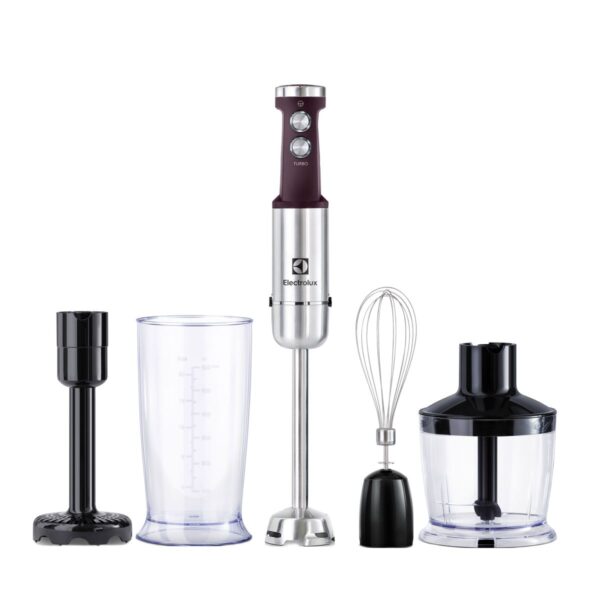 Blender de mana Electrolux Create EHB1-6SS, 600 W, Mini-tocator, Tel, Negru/Inox