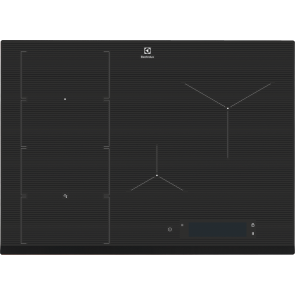 Plita incorporabila Electrolux EIS7548, Inductie, 4 Arzatoare, Control touch, Ecran TFT, Bridge, 70 cm, Sticla neagra
