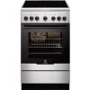 Aragaz Electrolux EKC52550OX, 4 Arzatoare vitroceramice, Cuptor electric, Grill, Clasa A-10%, 50x60 cm, Inox