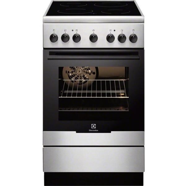 Aragaz Electrolux EKC52550OX, 4 Arzatoare vitroceramice, Cuptor electric, Grill, Clasa A-10%, 50x60 cm, Inox