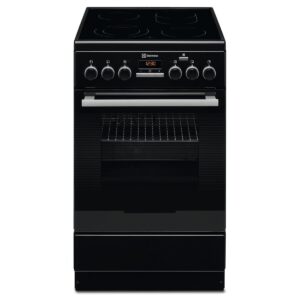 Aragaz Electrolux EKC54952OK 50x60 cm, Plita vitroceramica 4 zone de gatit, Cuptor electric multifunctional (11 functii) Plus Steam -gatire cu abur, Autocuratare catalitica, Grill electric, 57 l, Negru