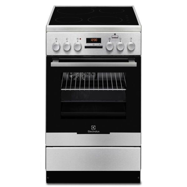 Aragaz Electrolux EKI54950OX 50x60 cm, Plita inductie 4 zone de gatit, Booster, Cuptor electric multifunctional (11 functii) Plus Steam -gatire cu abur, Autocuratare catalitica, Grill electric, 57 l, Inox