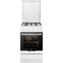 Aragaz mixt Electrolux EKK51550OW, 4 arzatoare gaz, Cuptor electric multifunctional (6 functii), Grill, 57 litri, 50x60 cm, Alb
