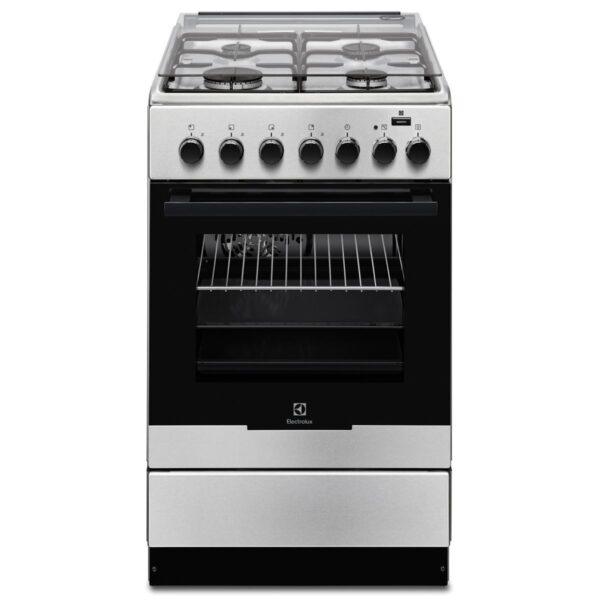 Aragaz Electrolux EKK52950OX 50x60 cm, Mixt, 4 arzatoare gaz, Cuptor electric multifunctional (11 functii), Plus Steam -gatire cu abur, Grill electric, 57 l, Inox