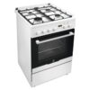 Aragaz mixt Electrolux EKK64982OW, 4 arzatoare gaz, cuptor electric, 58 l, 60x60 cm, display, alb