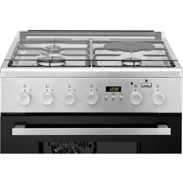 Aragaz mixt Electrolux EKM64900OX, 3 arzatoare gaz + 1 electric, 58 L, Plus Steam, Cuptor electric, 60 cm, Inox