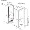 Combina frigorifica incorporabila Electrolux ENN2812AOW, 277 l, A++, Ventilator, Control electronic, H 177.2 cm, Alb