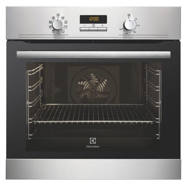 Cuptor Electrolux EOA3400AOX + Plita Electrolux KGS6436SX, 8 functii, 74l, Catalitic, 4 Arzatoare gaz, Gratare fonta, 60 cm, Inox