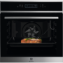 Cuptor incorporabil multifunctional Electrolux EOE8P31X, Electric, 72 L, 17 functii, Convectie, Autocuratare pirolitica, Touch control, Afisaj digital, Retete predefinite, Grill, Sonda temperatura, Clasa A+, Panel frontal cu insertie de sticla, Inox/Negru