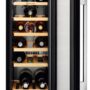 Racitor de vinuri incorporabil Electrolux ERW0673AOA, 56 litri, 18 sticle, Rafturi lemn, Control electronic, Clasa A, H 82 cm, l 29,4 cm, Culoare neagra (sticla)