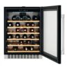 Racitor de vinuri incorporabil Electrolux ERW1573AOA, 138 litri, 46 sticle, Rafturi lemn, Control electronic, Clasa A, H 82 cm, l 59,5 cm, Culoare neagra (sticla)