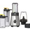 Blender Electrolux Sport ESB2900, 400 W, rasnita, tocator 500ml, recipient 1x600 ml, recipient 2x300ml, STICK pentru racire, capac cu maner pentru transport, Inox