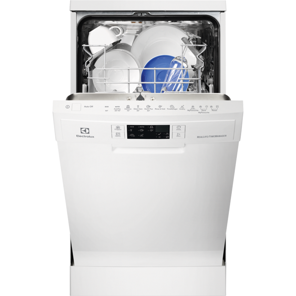 Masina de spalat vase Electrolux ESF4710ROW, Independenta, 9 seturi, AirDry, Real Life, 45 cm, 6 programe, Touch control, Motor inverter, Clasa A+++, Alb