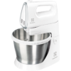 Mixer cu bol Electrolux ESM3300, 450 W, 5 setari viteza, bol inox 3.5l, Alb+silver