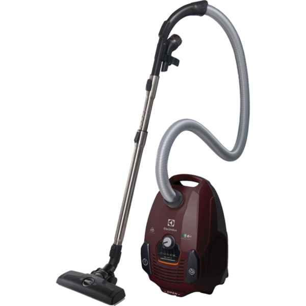 Aspirator cu sac Electrolux Silent Performer ESP75BD, 550W, 3.5 l, Hygiene Filter 12, perie DustMagnet™ Silent, perie Parketto, perie TurboDex, Visiniu