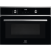 Cuptor incorporabil multifunctional compact Electrolux EVL6E40X, Electric, 43 L, 9 functii de gatire, Convectie, Functie microunde (1000 W), Butoane retractabile, Panel frontal cu insertie de sticla, Afisaj digital, Grill, Inox/Negru