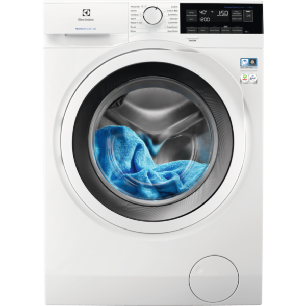 Masina de spalat rufe Electrolux PerfectCare EW7F348W, 8 kg, 1400 rpm, A+++ -30%, SteamCare System, Display, Alb