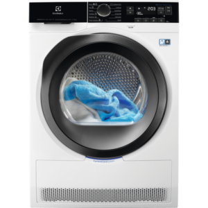 Uscator de rufe Electrolux EW9H188SC, Perfect Care 900, 8 kg, A+++, CycloneCare, 3DSense, Pompa de caldura, Alb