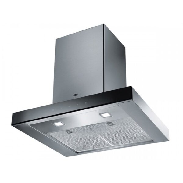 Hota Franke Crystal FCR 625 TC BK XS Glass Black Steel, Semineu dreapta, Intensiv 690 m3/h, 60 cm, Sticla neagra/Inox