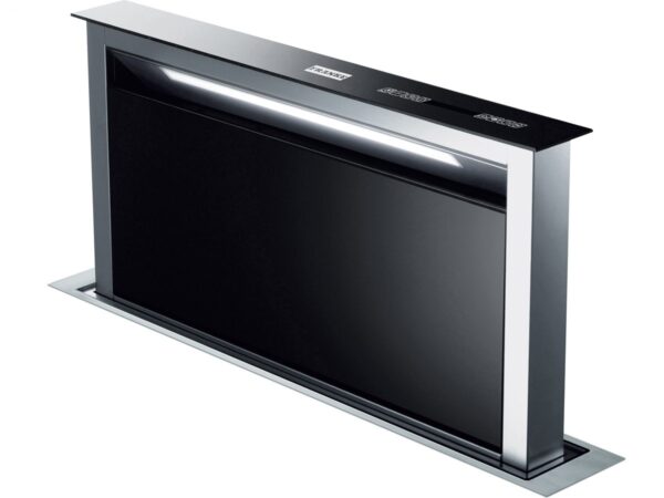 Hota Franke Down Draft FDW 908 IB XS, Incorporabila in blat, Intensiv 670 m3/h, 1 motor, 88 cm, Sticla neagra/Inox