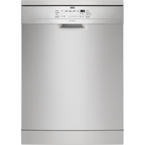 Masina de spalat vase AEG FFB53610ZM, Independenta, 60 cm, 13 seturi, 5 programe, AirDry, Motor Inverter, Afisaj digital, A+++, Inox
