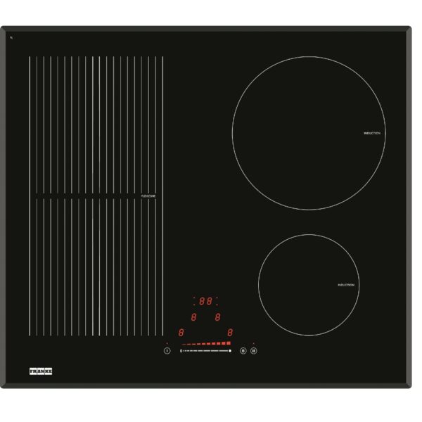Plita incorporabila Franke Crystal FH 604 2I 1 FLEXI T PWL, 4 zone inductie (1 Flexi), 59 x 52 cm, Touch Control, Sticla neagra