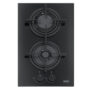 Plita incorporabila Franke Crystal Black FHCR 302 2G HE BK C, 2 arzatoare gaz, 31 x 51 cm, Gratare fonta, Sticla neagra
