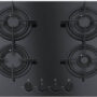 Plita incorporabila Franke Crystal Black FHCR 604 4G HE BK C, 4 arzatoare gaz, 59 x 51 cm, Gratare fonta, Sticla neagra