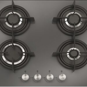 Plita incorporabila Franke Crystal Steel FHCR 604 4G HE XS C, 4 arzatoare gaz, 59 x 51 cm, Gratare fonta, Mirror/Oglinda