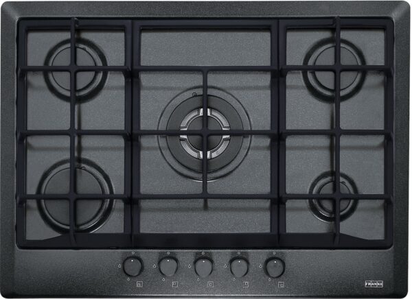 Plita incorporabila Franke Multi Cooking 700 FHM 705 4G TC GF C , 5 arzatoare gaz, 70 cm, Fonta, Grafite