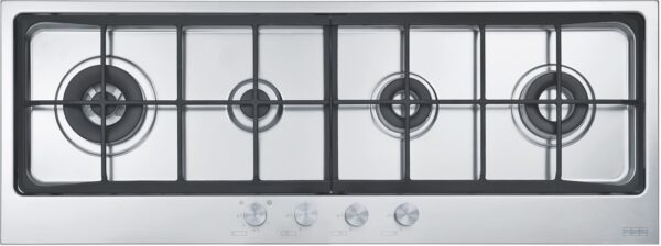 Plita incorporabila Franke Neptune FHNE 1204 3G TC XS C , 4 arzatoare gaz, Fonta, 109 cm, Inox 106.0064.312 6600067