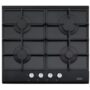 Plita incorporabila Franke New Glass FHNG 604 4G BK C 106.0490.176, 4 arzatoare gaz, 60 cm,Aprindere electrica, Arzatoare si gratare fonta, Sticla neagra