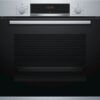Cuptor incorporabil Bosch Serie 4 HBA554YS0, Electric, 71 l, Clasa A, 7 functii, EcoClean Direct (3), Afisaj digital, TouchControl si butoane retractabile, 2 suporturi telescopice, Inox