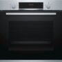 Cuptor incorporabil Bosch Serie 4 HBA554YS0, Electric, 71 l, Clasa A, 7 functii, EcoClean Direct (3), Afisaj digital, TouchControl si butoane retractabile, 2 suporturi telescopice, Inox