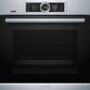 Cuptor incorporabil cu aburi Bosch Serie 8 HSG636XS6, Electric, 71 L, 14 functii, Convecție aer 4D, Grill, Display TFT, EcoClean Direct, Home Connect, Blocare copii, Inox