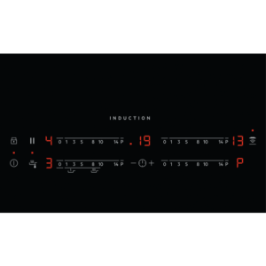 Plita incorporabila AEG IAE64431FB, Inductie, Latime 60 cm, 4 zone de gatit, SenseFry; Control touch, Booster, Timer electronic, Oprire automata, Detectare vase, Conectivitate hota, Functie pauza, Child lock, Negru