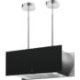 Hota insula Electrolux KFIA19R, 700 mc/h, Latime, 90 cm, 1 motor, 3 viteze+intensiv, 1 filtru de aluminiu lavabil, Control electronic, Conectivitate plita, Telecomanda, Filtru de carbon inclus, Negru mat