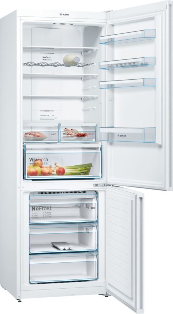 Combina frigorifica Bosch KGN49XW30, No Frost, 435 l, Clasa A++, H 203 cm, Alb