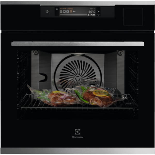 Cuptor incorporabil multifunctional SousVide Electrolux KOAAS31WX, Electric, 70L, 25 functii; SteamPro (gatire cu abur), Conectivitate WI-FI indoor, Panel frontal cu insertie de sticla, Afisaj digital TFT ACTIV- Control touch dinamic, Retete predefinite, Sonda temperatura, Grill, Convectie, Clasa A++, Inox/Negru