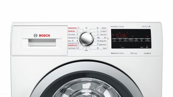 Masina de spalat rufe cu uscator Bosch WVG30442EU, 7 kg / 4 kg, 1500 rpm, Clasa A, Alb