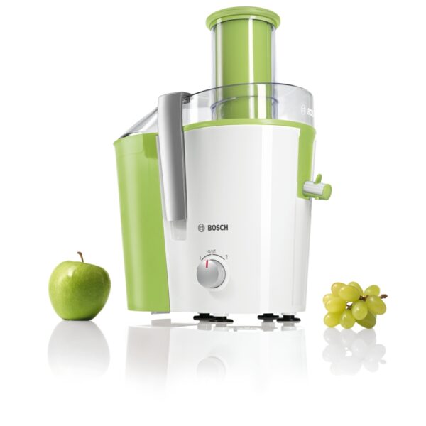 Storcator de fructe si legume Bosch MES25G0, 700 W, 2 viteze, 1.5 l, Alb/Verde