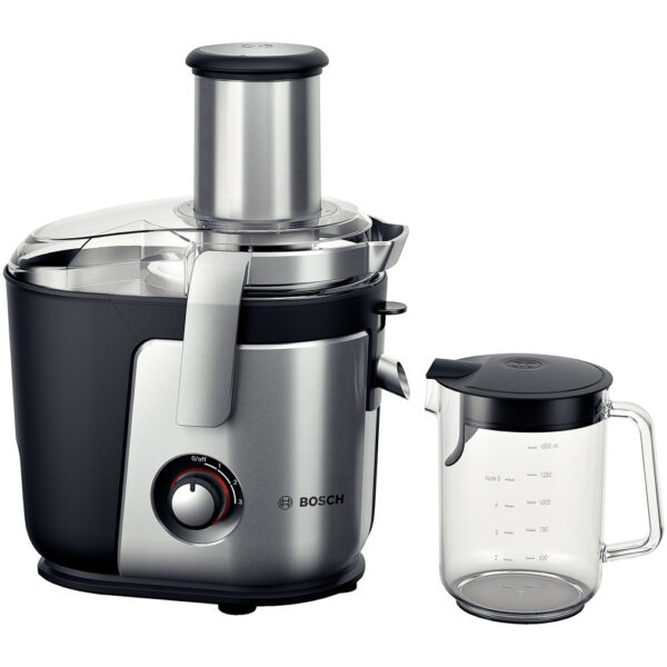 Storcator de fructe si legume BOSCH VitaJuice MES4010, 1200 W, Cutit ceramic, 3 viteze, 1.5 l, Argintiu/Negru